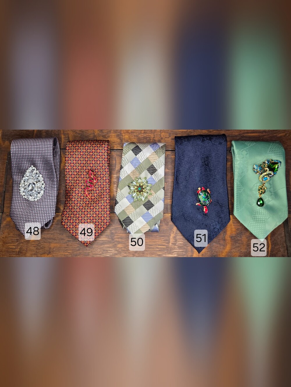 MADE TO ORDER Ladies Custom Ties Upcycled From Mens Ties - Picture 12 of 16
